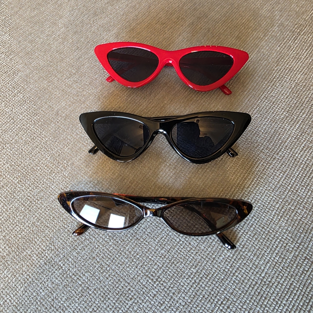 Bundle - (3) Stylish Cat-Eye Sunglasses